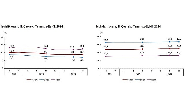 Tüik: Mevsim etkisinden arındırılmış işsizlik oranı %8,7 seviyesinde gerçekleşti